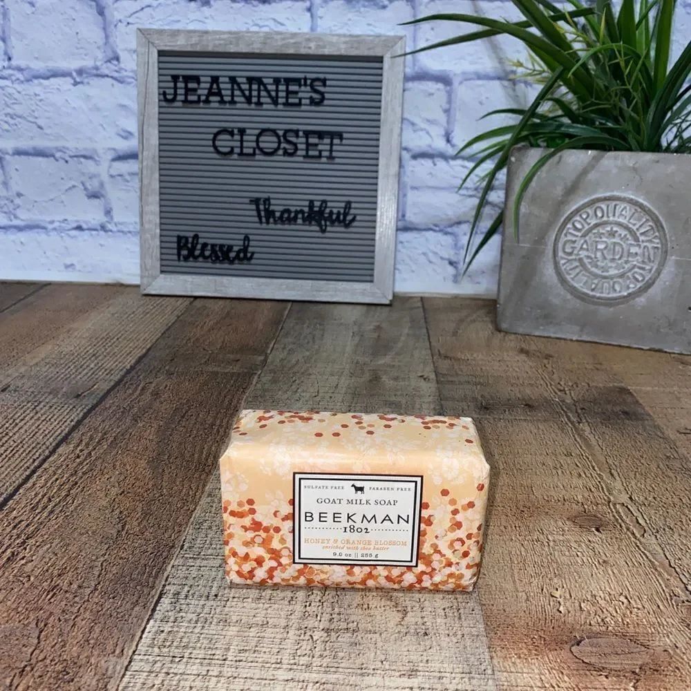Beekman 1802 Goat Milk Bar Soap Honey & Orange Blossom LARGE SIZE 9 oz NEW.